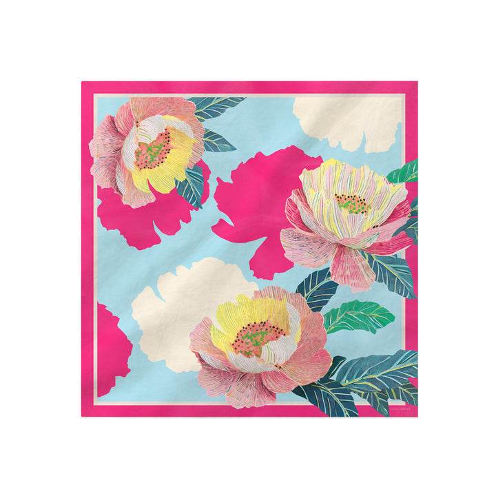 pareo 130x130 Donna 6546 Peony Emanuela Biffoli - evabiancheria